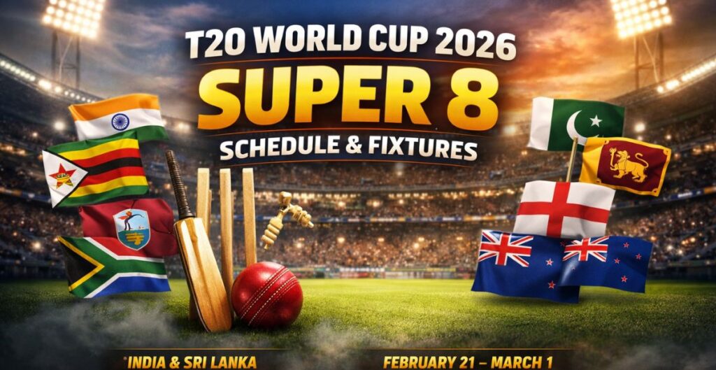 T20 World Cup Super 8 match dates venues timings